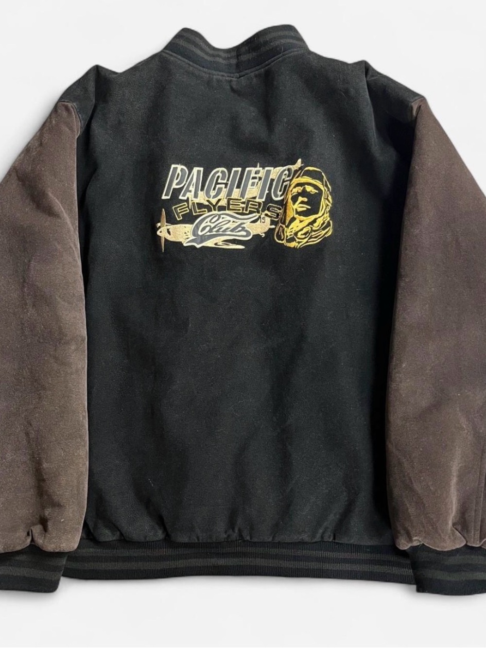 Vintage Black & Brown Pacific Flyers Varsity Jacket